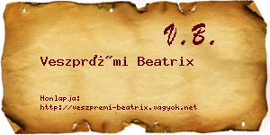 Veszprémi Beatrix névjegykártya